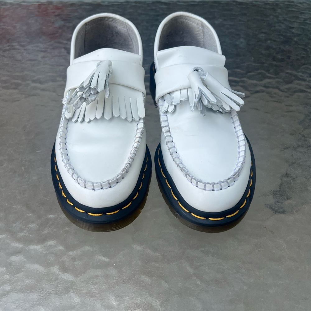 Dr. Martens White Tassel Flats